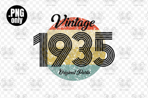 Download Vintage 1935 Birthday Sublimation Png - Premium Bundle