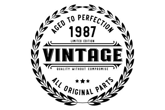 Download Vintage 1987 Aged to Perfection SVG EPS - Eps Collection