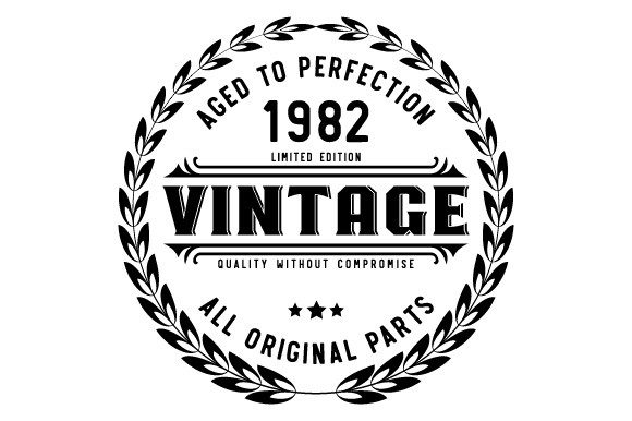Download Vintage 1982 Aged to Perfection SVG EPS - Eps Collection